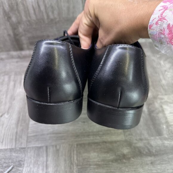 Perry Ellis Men's size 10 Black Dress Shoes - Picture 4 of 6